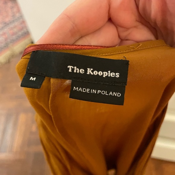 The kooples drape shirt size medium, yellow gold - Picture 2 of 2